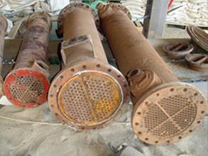 Heat exchangers suffering from electrochemical corrosion